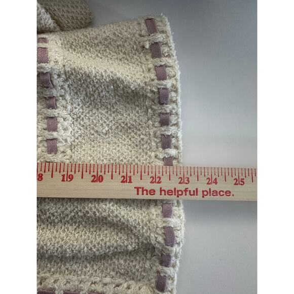 Vtg Union Made Marty Gutmacher Boucle Blazer Jacket Sz 18 Pink Ribbon Trim 1960s - Picture 8 of 10